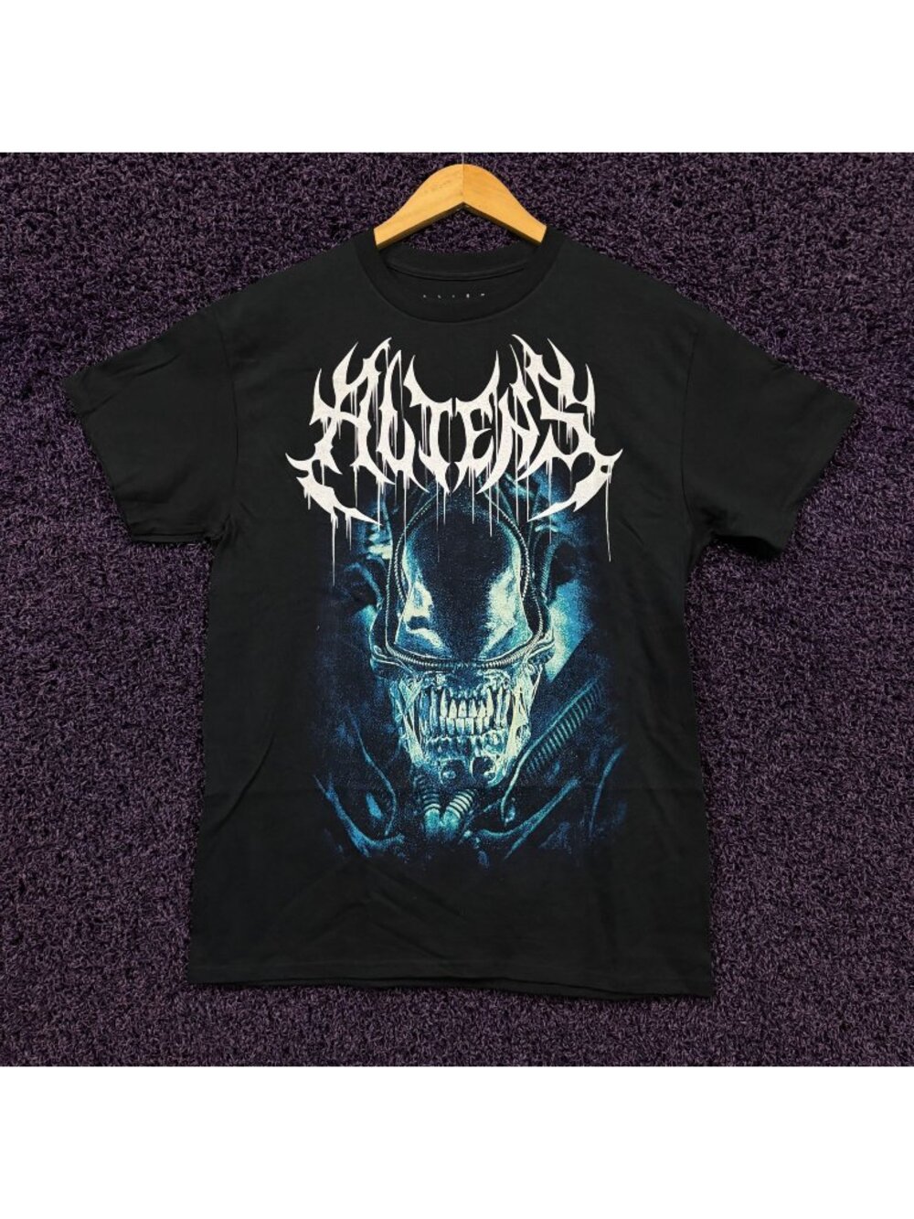 Aliens Xenomorph Metal Style T-Shirt Size Medium